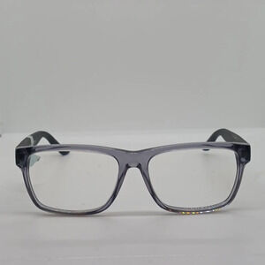 NWT MEN'S TOMMY HILFIGER EYEGLASS FRAMES 1237 CRYSTAL GREY